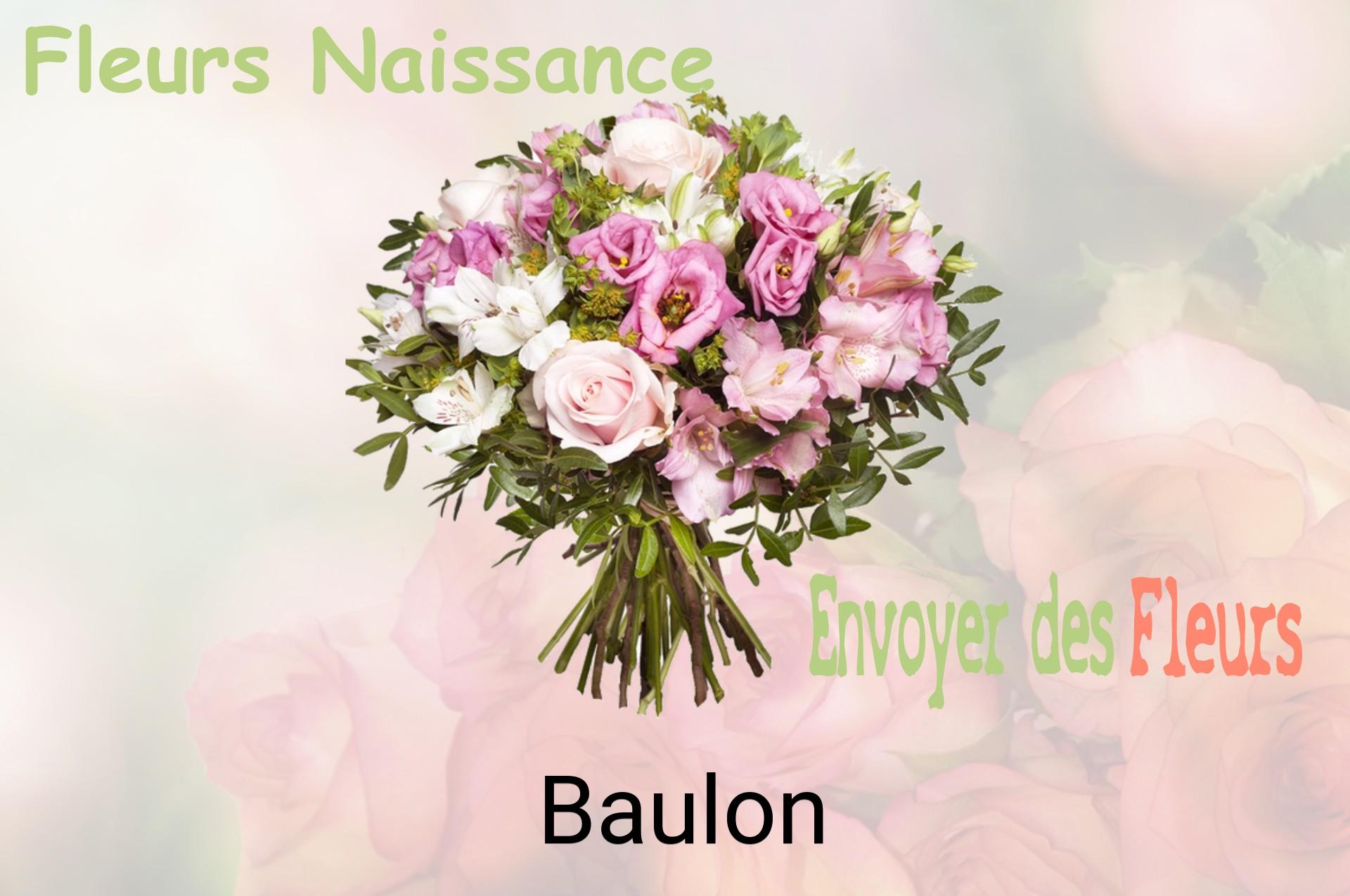 Bouquet de fleurs de naissance livré à Baulon