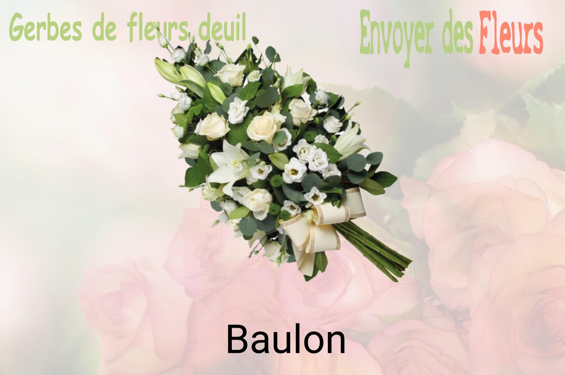 Gerbe de fleurs de deuil livrée à Baulon